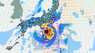 【台風情報】台風１０号　来週本州直撃か　発達しながら北上し、最大瞬間風速は50ｍ予想【雨・風シミュレーション24日（土）～27日（火）】気象庁の予想進路図