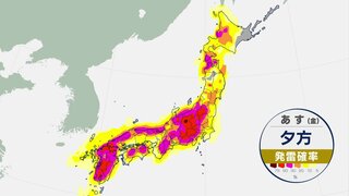 あちこちで雷雨　日本海側ほど猛暑