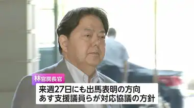 林官房長官が27日にも出馬表明へ　自民総裁選は6人超出馬見通し