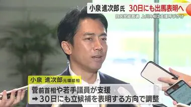 自民党総裁選　小泉元環境相と林官房長官が立候補表明へ　上川外相は推薦人集めを続ける