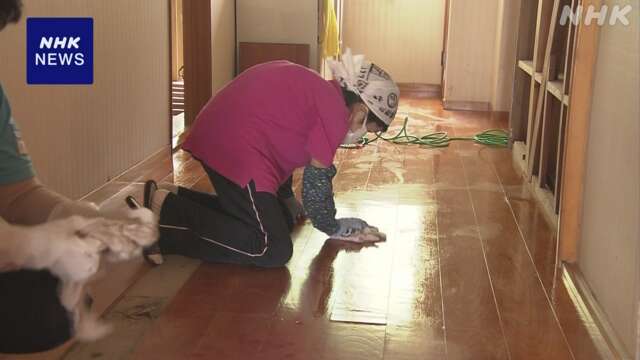 秋田 記録的大雨から1か月 由利本荘で復旧作業続く