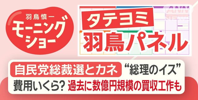 【羽鳥パネル】自民党総裁選とカネ“総理のイス”費用いくら？過去に数億円規模の買収工作も