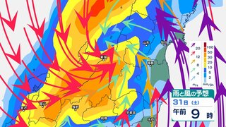 日本海から北海道にかけて前線が停滞　新潟県では28日夜のはじめ頃まで“バケツをひっくり返したような”雷雨の恐れ　台風10号は31日にも接近か【今後の雨と風のシミュレーション・3時間ごと】