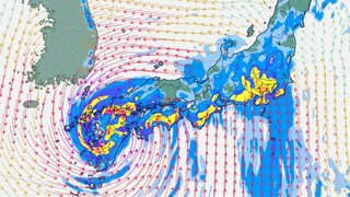 【台風情報】非常に強い台風１０号　予想進路　雨と風のシミュレーション