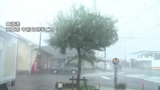 【台風10号】熊本県内全域が暴風域　益城町で最大瞬間風速30.3mを記録　＜29日18:00時点＞