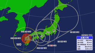 【台風情報】 土日は「近畿・東海」 2日（月）以降に「関東」最接近か　最新進路予想・この先の雨風シミュレーション