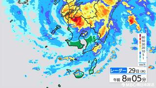 台風１０号が上陸　鹿児島県・薩摩川内市付近