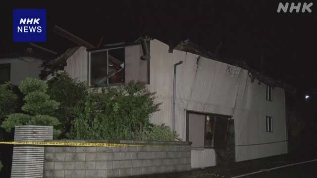 徳島 上板町 住宅屋根が崩れ80代男性が死亡 付近では猛烈な雨