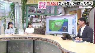 “最強クラス” 台風10号　なぜ予想より弱まったのか　気象予報士が解説