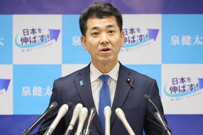 立憲民主・泉健太氏「政権交代、先頭に立つ」　代表選出馬を表明