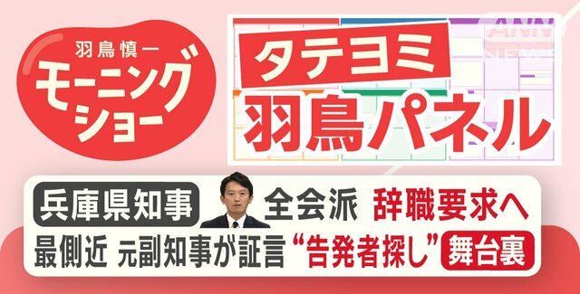 【羽鳥パネル】兵庫県知事全会派 辞職要求へ 最側近 元副知事が証言 “告発者探し” 舞台裏