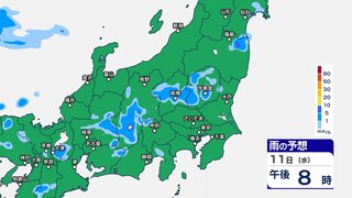 関東甲信では11日夜遅くにかけて“バケツをひっくり返したような”激しい雷雨に　24時間降水量は関東北部で100ミリ予想【13日(金)午前6時までの雨のシミュレーション・11日午後6時更新】