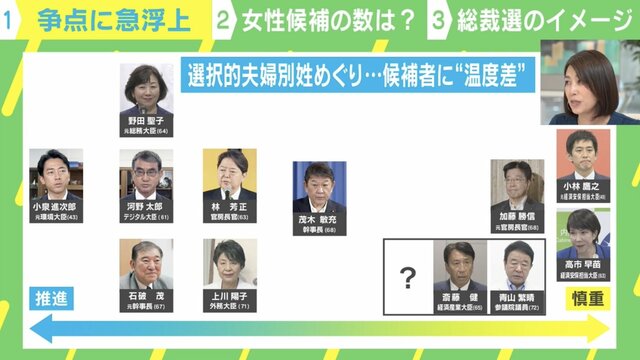 旧姓の“通称”使用拡大は「論点のすり替え」…約30年前から議論ストップ 総裁選の一大争点「選択的夫婦別姓」で自民党内バトル激化？