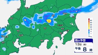 関東甲信では13日夜遅くにかけて“バケツをひっくり返したような”激しい雷雨か 引き続き大気の状態が不安定で警報級大雨の恐れ【14日(土)午後9時までの雨のシミュレーション・13日午前11時更新】