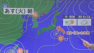 あす10月1日は中・西部ほど晴れて蒸し暑い天気に　3か月予報も含め　気象予報士が解説　山梨　【天気】