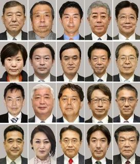 石破新内閣、閣僚発表　初入閣１３人、女性２人登用