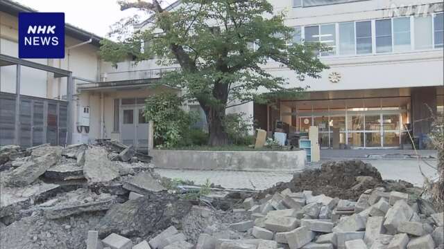 石川 輪島 9月の大雨で校舎浸水の小中学校2校 隣町で授業再開