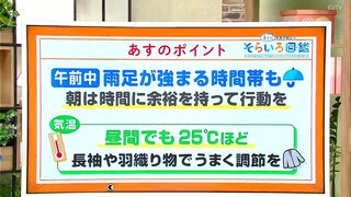 高知の天気　４日の午前中は雨が強まる時間帯も　午後になると次第に雨は止む見込み　東杜和気象予報士が解説