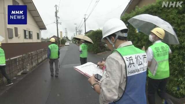 浜松の突風 建物などの被害 南北方向に広がる 気象台現地調査