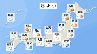 秋雨前線の影響で関東・東海を中心に雨　関東は真夏日解消で気温大幅ダウン　東京都心22℃予想