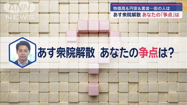 9日衆院解散　物価高＆円安＆裏金…あなたの「争点」は