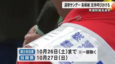 衆院選〈選挙サンデー〉各候補が支持を呼びかける【熊本】