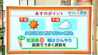 高知の天気　24日午前中は晴れるも午後は雨のぱらつく所も　朝の冷え込み強まる　東杜和気象予報士が解説