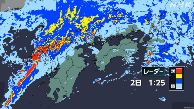 長崎北部に線状降水帯発生「顕著な大雨に関する情報」厳重警戒