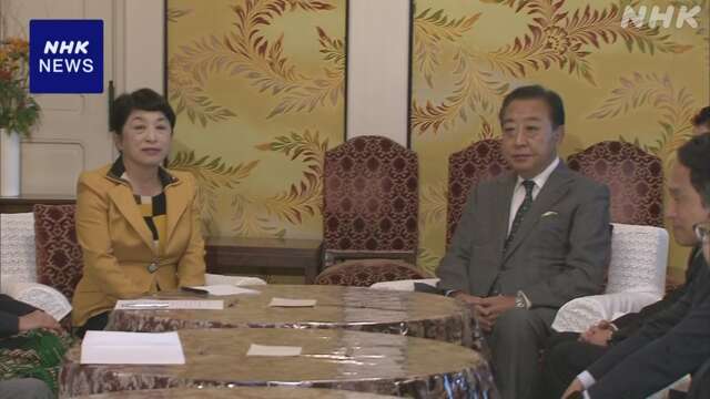 立民 野田代表と社民 福島党首 政治改革実現へ協力で一致