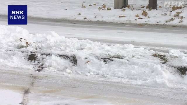 北海道 雪影響か 事故相次ぐ “急ハンドル・ブレーキ避けて”